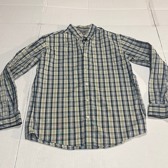 Eddie Bauer Other - Eddie Bauer wrinkle free classic knit Plaid Button-Up long Shirt 100% cotton